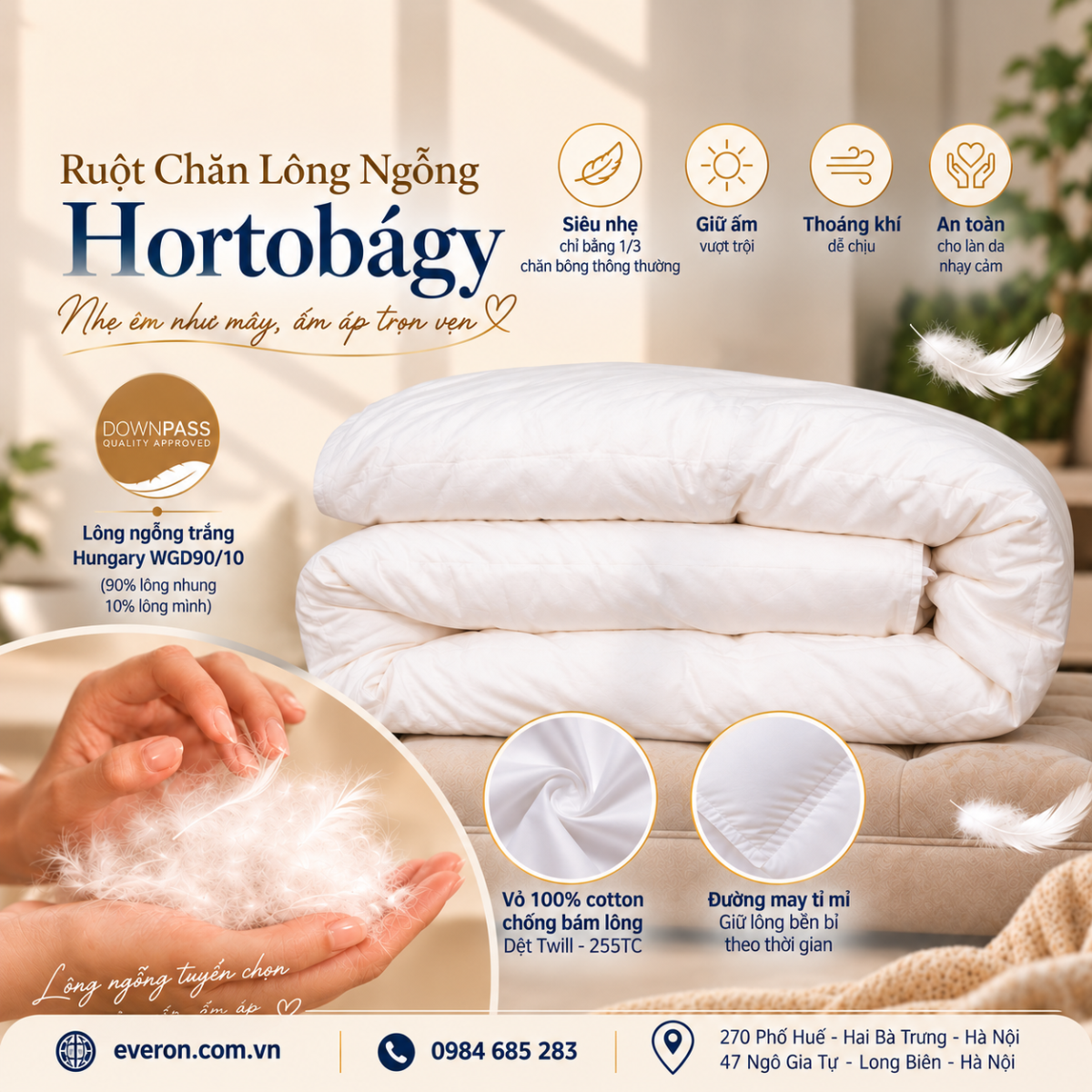 Ruột Chăn Lông Ngỗng Hortobágy