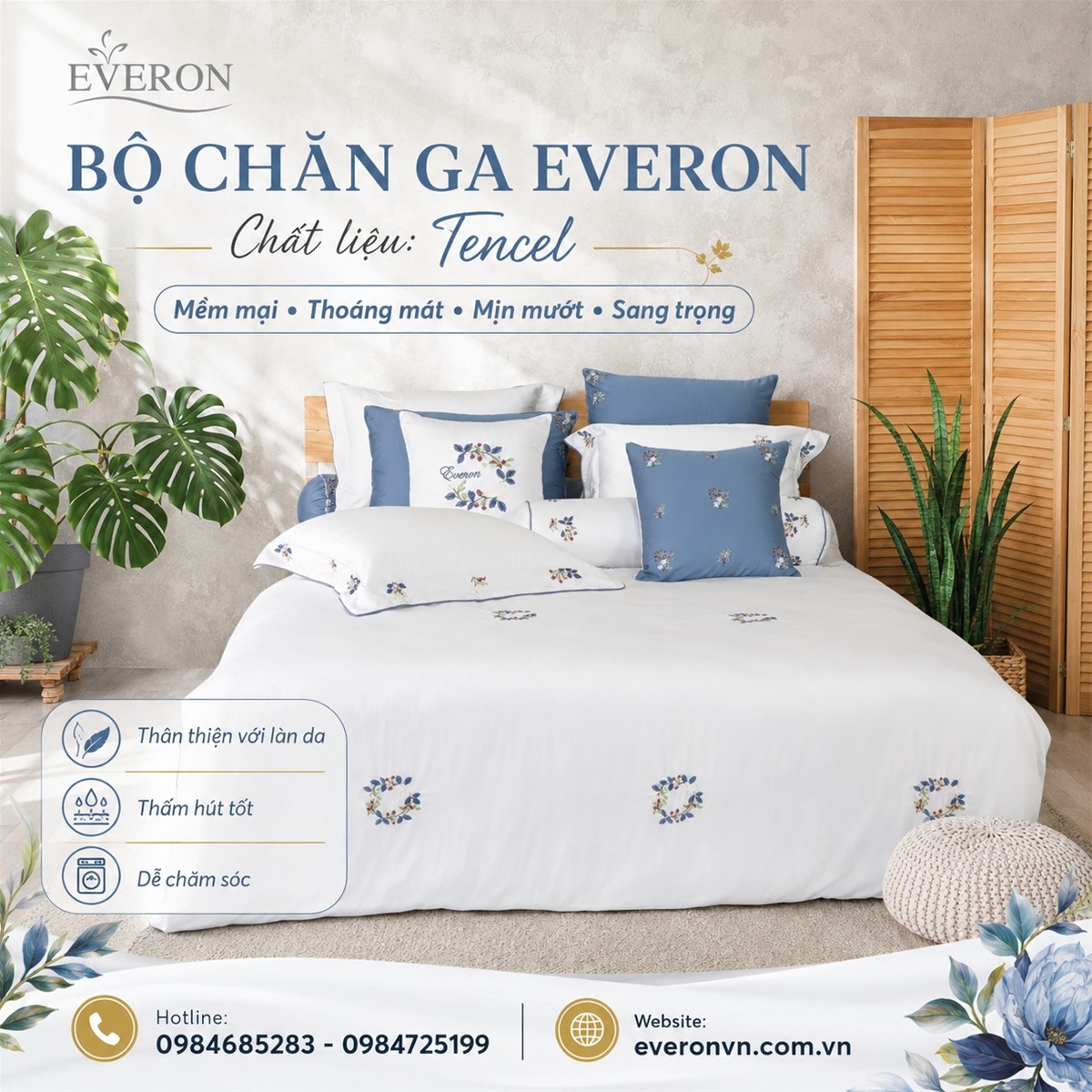 Bộ chăn ga gối Everon EST 22032