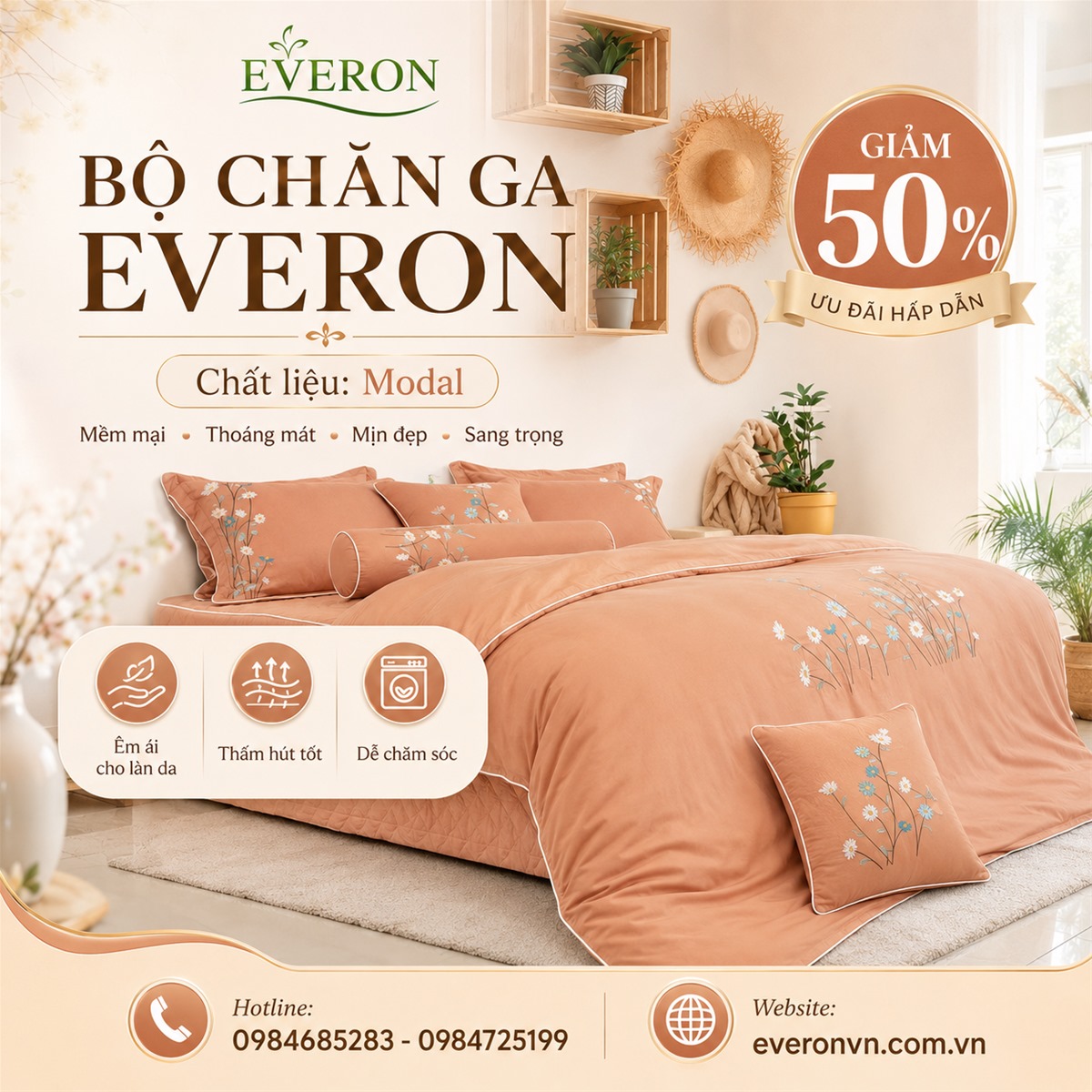 Bộ chăn ga gối ESM 23013