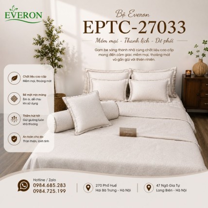 Bộ chăn ga gối Everon EPTC-27033