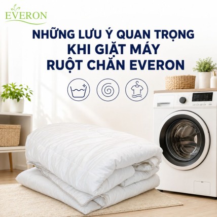 Có Nên Giặt Máy Ruột Chăn Everon Không? Hướng Dẫn & Những Lưu Ý Quan Trọng